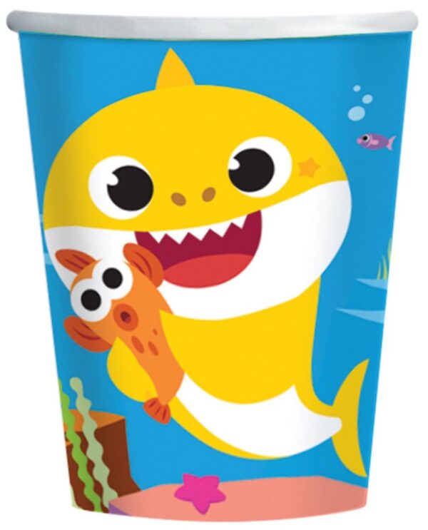Baby Shark pappersmuggar 8-pack 250 ml