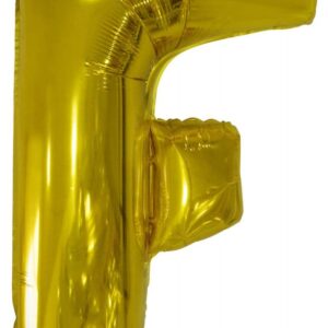 Guld Folieballong Bokstav F 110 cm