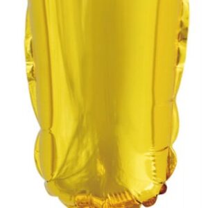 Number Gold, guldfärgad bokstavsfolieballong, 43 cm