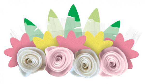 Blommigt hästdiadem 4-pack