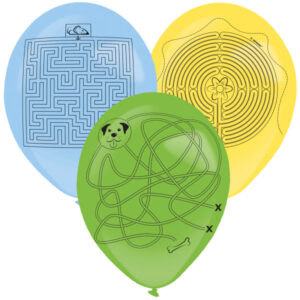 Colour Labyrinth labyrintballong, 3-pack med penna 14 tum (35,5 cm)