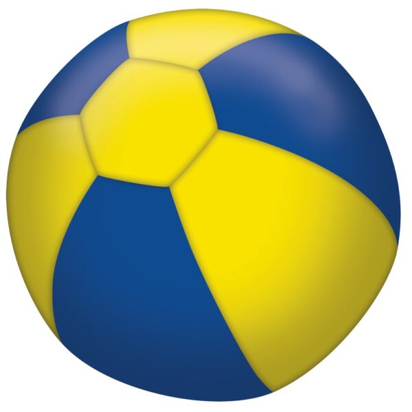 Blå sfär latexballong med textilöverdrag, set om 3, 27,5 cm