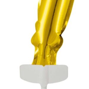 Number Gold, nummer 7 folieballong för tårta 13 cm