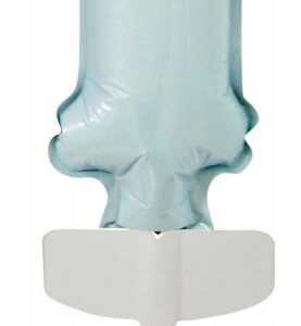Number Pastel Blue, blå folieballong siffra 1 för tårta 13 cm