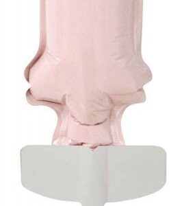 Number Pastellrosa, Nummer 1 Folieballong för Tårta 13 cm