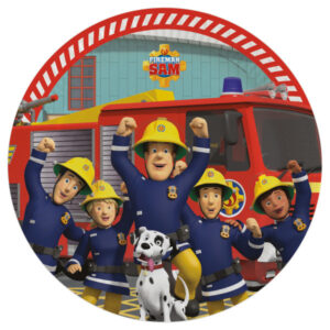 Fireman Sam Teamwork pappersassiett 8 st 23 cm