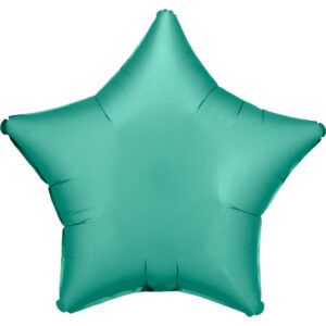 Satin Silk Jade Grön stjärnformad folieballong 48 cm