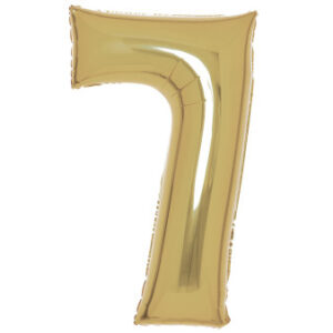 Number White Gold Guld sifferballong 7, 88 cm