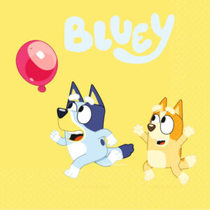 Bluey Servetter 33x33 cm – 16-pack Pappersservetter – Barnkalas & Party – Bluey Motiv