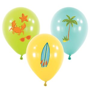 Summer Surf Party ballonger, 6 st 11 tum (22,8 cm)