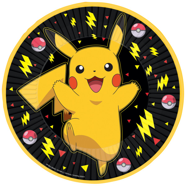 Pokémon Thunder pappersassietter 8-pack 23 cm