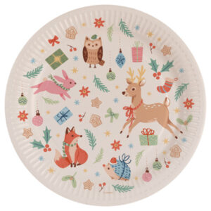 Jul Vinter Skogs Papperstallrikar, 8-pack, 23 cm