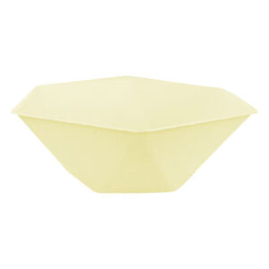 Colour Vert Decor Gul Hexagonformad Djup Tallrik Set om 6 st 15,8 cm