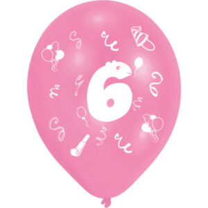 Happy Birthday-band med 6 ballonger, 8-delars set 10 tum (25,4 cm)