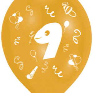 Happy Birthday-band med 9 ballonger, 8-delars set 10 tum (25,4 cm)