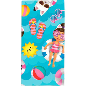 Gabbys Dockskåp sommarbadhandduk, strandhandduk 70x140 cm
