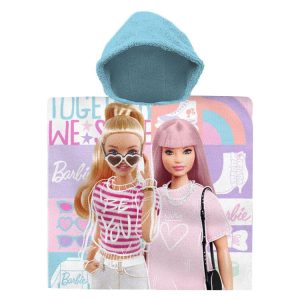 Barbie Together strandhandduk poncho 60x120 cm