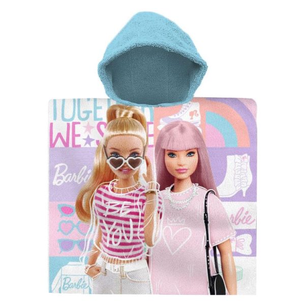Barbie Together strandhandduk poncho 60x120 cm