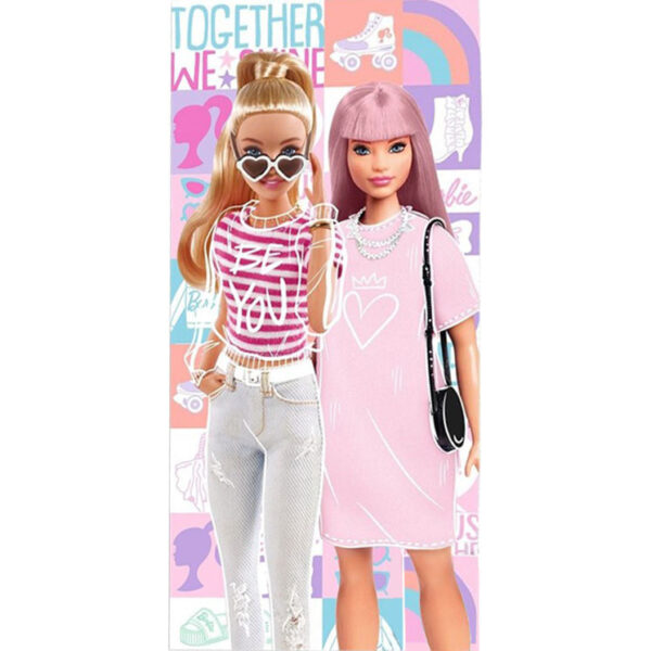 Barbie Together badhandduk, strandhandduk 70x140 cm