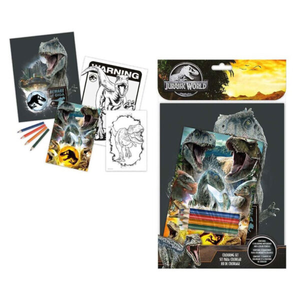 Jurassic World färgläggningsset