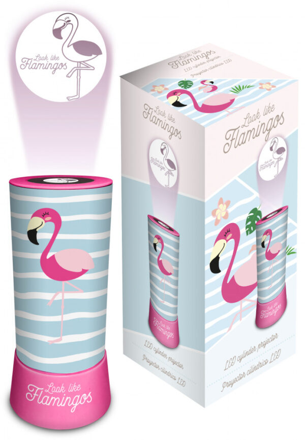 Flamingo Happy Flamingo 2-i-1 Projektor, Lampa, Nattlampa