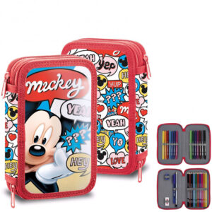Disney Mickey pennfodral med två nivåer och innehåll