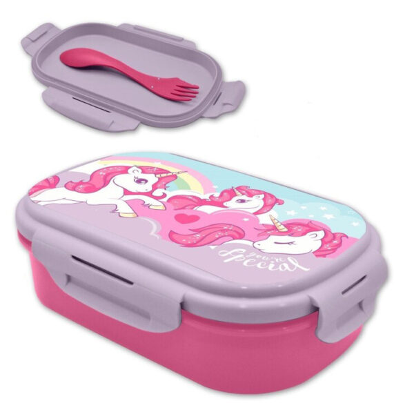 Unicorn special lunchlåda med bestickset