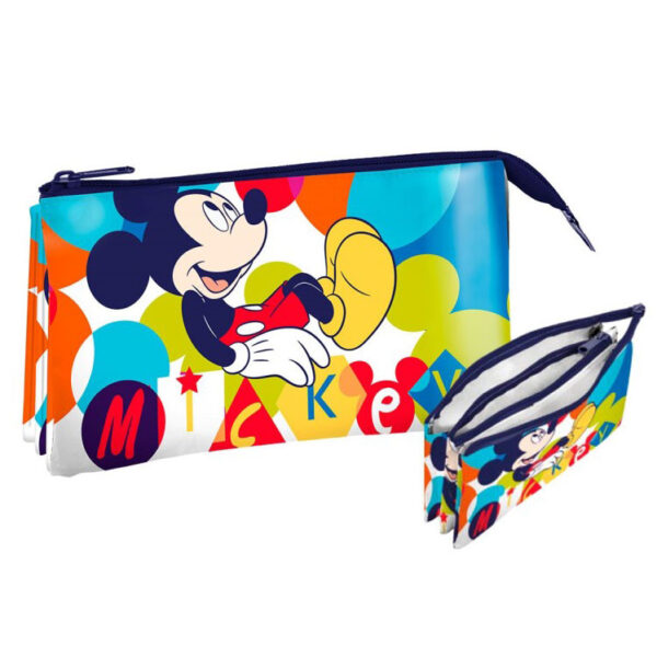 Disney Mickey necessär och pennfodral med 3 fack, 22x13 cm
