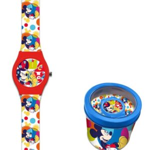 Disney Mickey analog klocka i metallask
