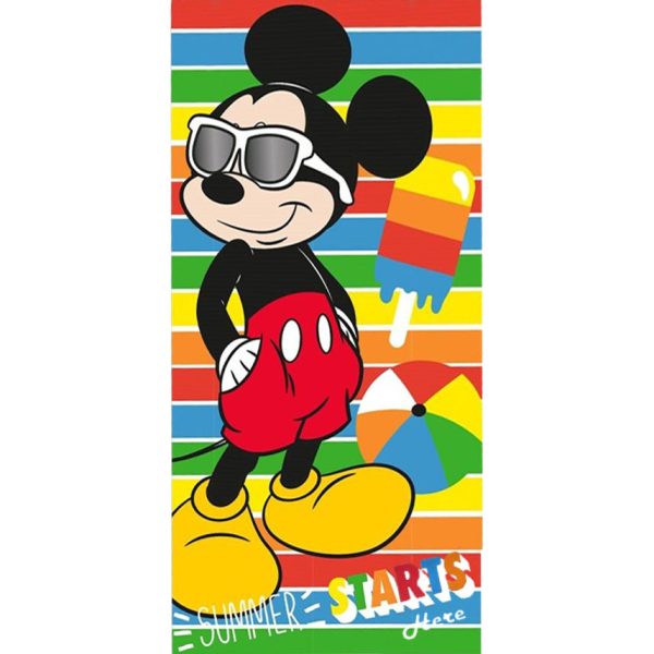 Disney Mickey sommarbadhandduk, strandhandduk 70x140 cm