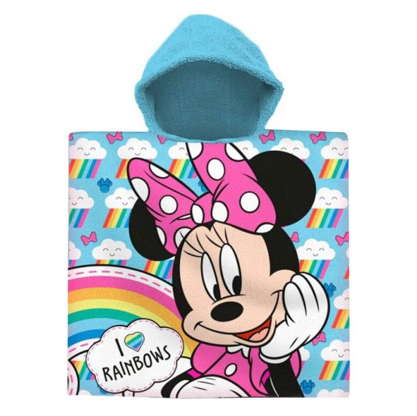 Disney Minnie regnbågsponcho badhandduk 60x120 cm