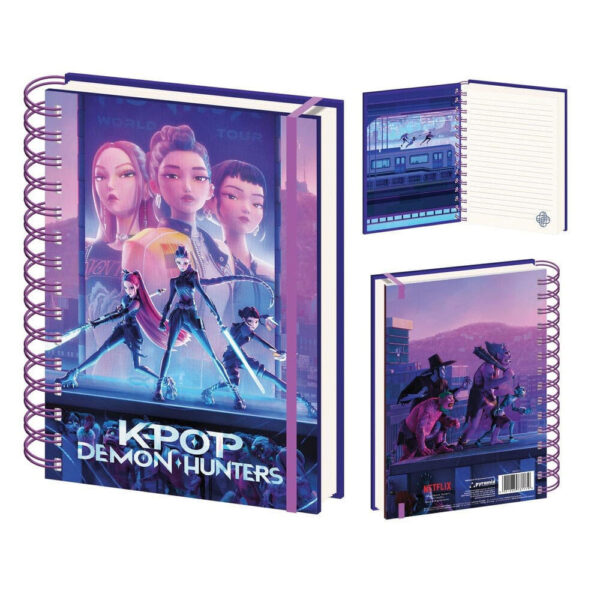 K-pop Demon Hunters World Tour spiralblock, linjerat A5
