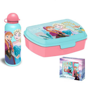 Disney Frozen förvaringsset med smörgåslåda och aluminiumflaska