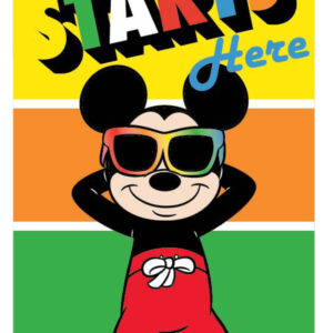 Disney Mickey Starts badhandduk, strandhandduk 70x137 cm (Fast Dry)