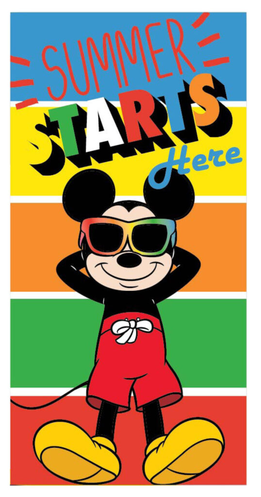 Disney Mickey Starts badhandduk, strandhandduk 70x137 cm (Fast Dry)