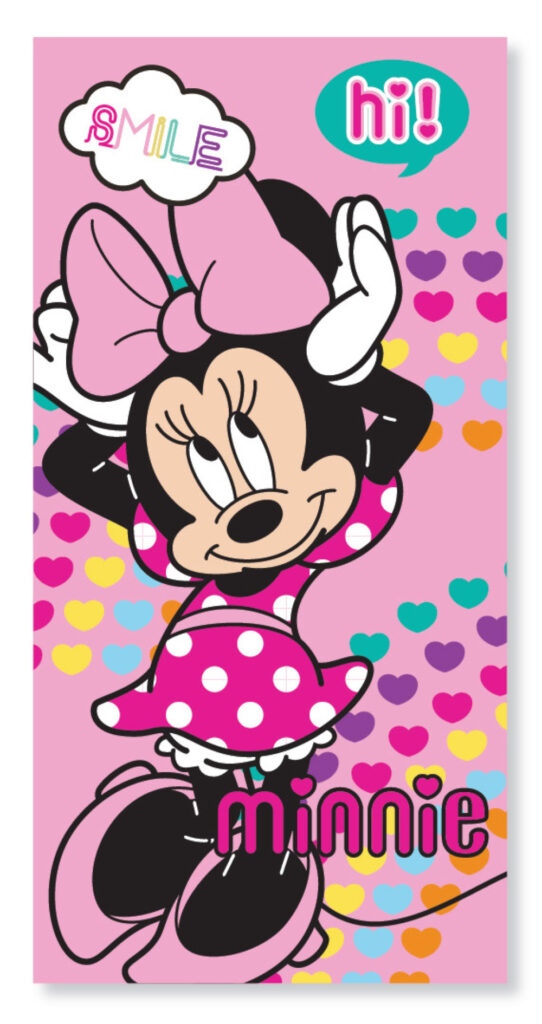 Disney Mimmi Pigg Hearts Badhandduk, Strandhandduk 70x137 cm