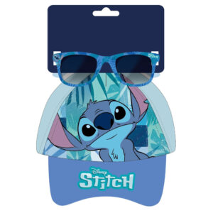 Disney Lilo and Stitch solglasögon och basebollkeps set blått lövmönster