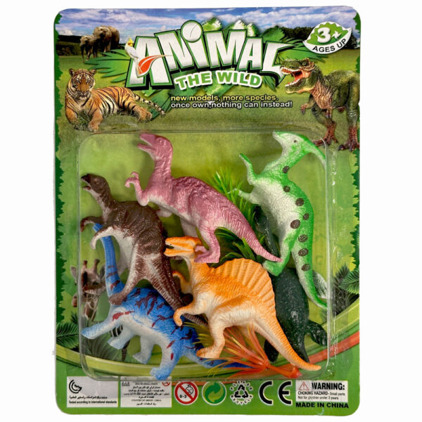 Dinosauriefigur set med 6 delar i låda