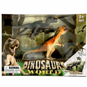 Dinosauriefigur 2-delars set i låda