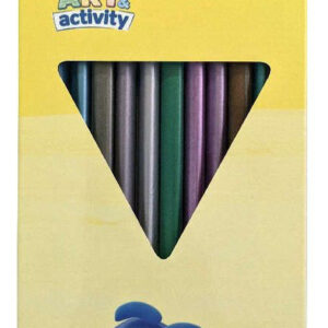 Play-Doh Metallic, triangulärt färgpennset med 12 färger