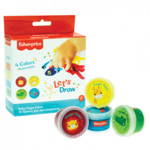 Fisher-Price Let's Draw fingerfärg för baby 4-pack