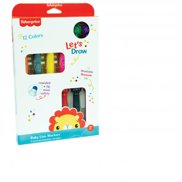 Fisher-Price Let's Draw tvättbara tuschpennor 12-pack