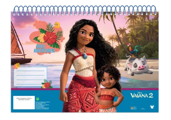 Disney Vaiana Big Sis A/4 spiralblock, 30 blad - Bild 2