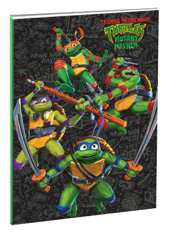 Teenage Mutant Ninja Turtles B/5 linjerad anteckningsbok med 40 blad