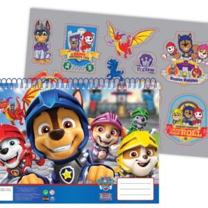 Paw Patrol Knights A/4 spiralblock med 40 blad och klistermärken