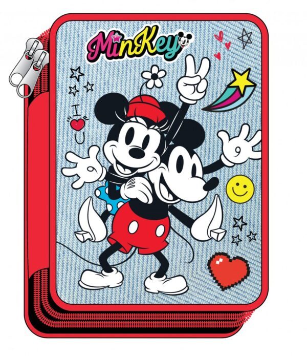 Disney Mimmi Pigg fyllt pennfodral, 2 fack