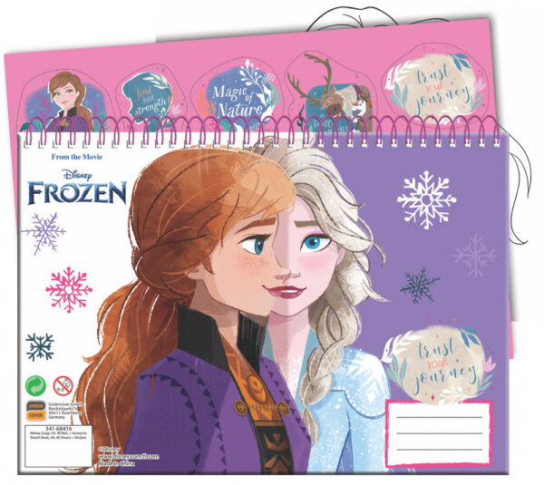 Disney Frozen Together A/4 spiralblock med 40 sidor och klistermärken