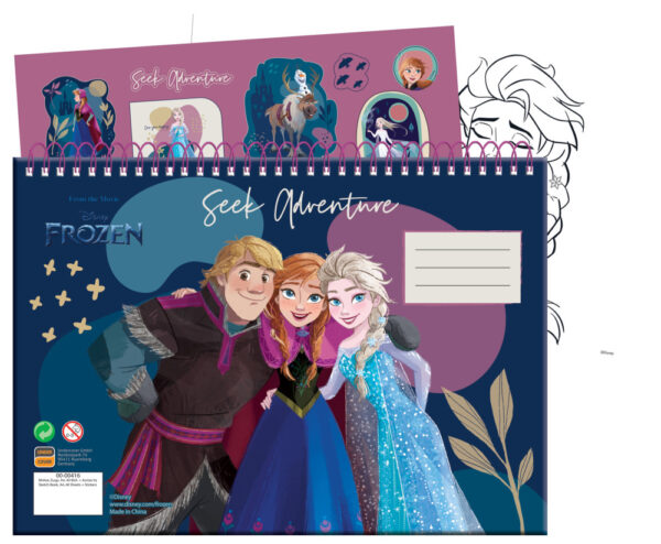 Disney Frozen Explore A/4 spiralblock med 40 blad och klistermärken