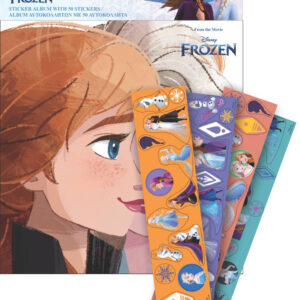 Disney Frozen Glamor klistermärkesalbum med 50 klistermärken