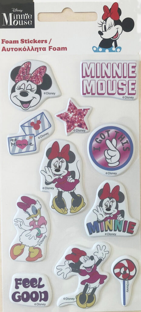 Disney Mimmi Pigg Smiles upphöjda skumklistermärken
